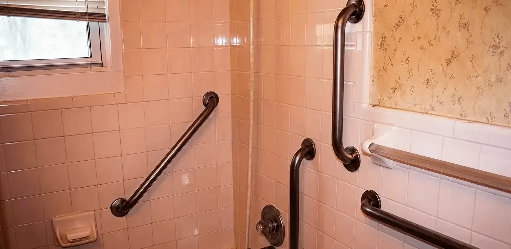 Shower grab bar installation for bathroom safety and accessibility in Naperville, IL