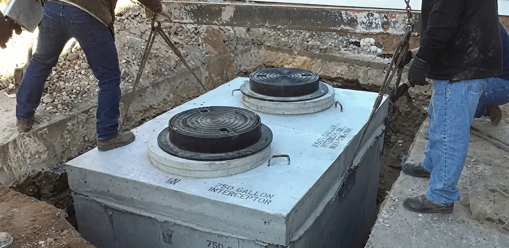 Grease trap installation for a commercial property drainage system in Naperville, IL